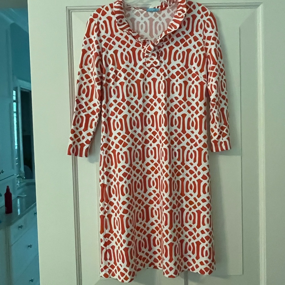 J. McLaughlin Durham Ruffle Neck Dress, Size S.